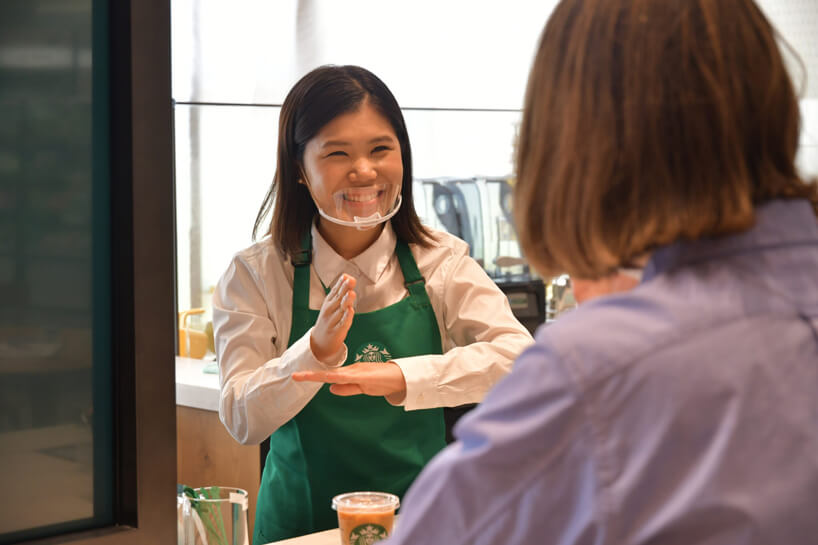 starbucks tienda lenguaje de señas